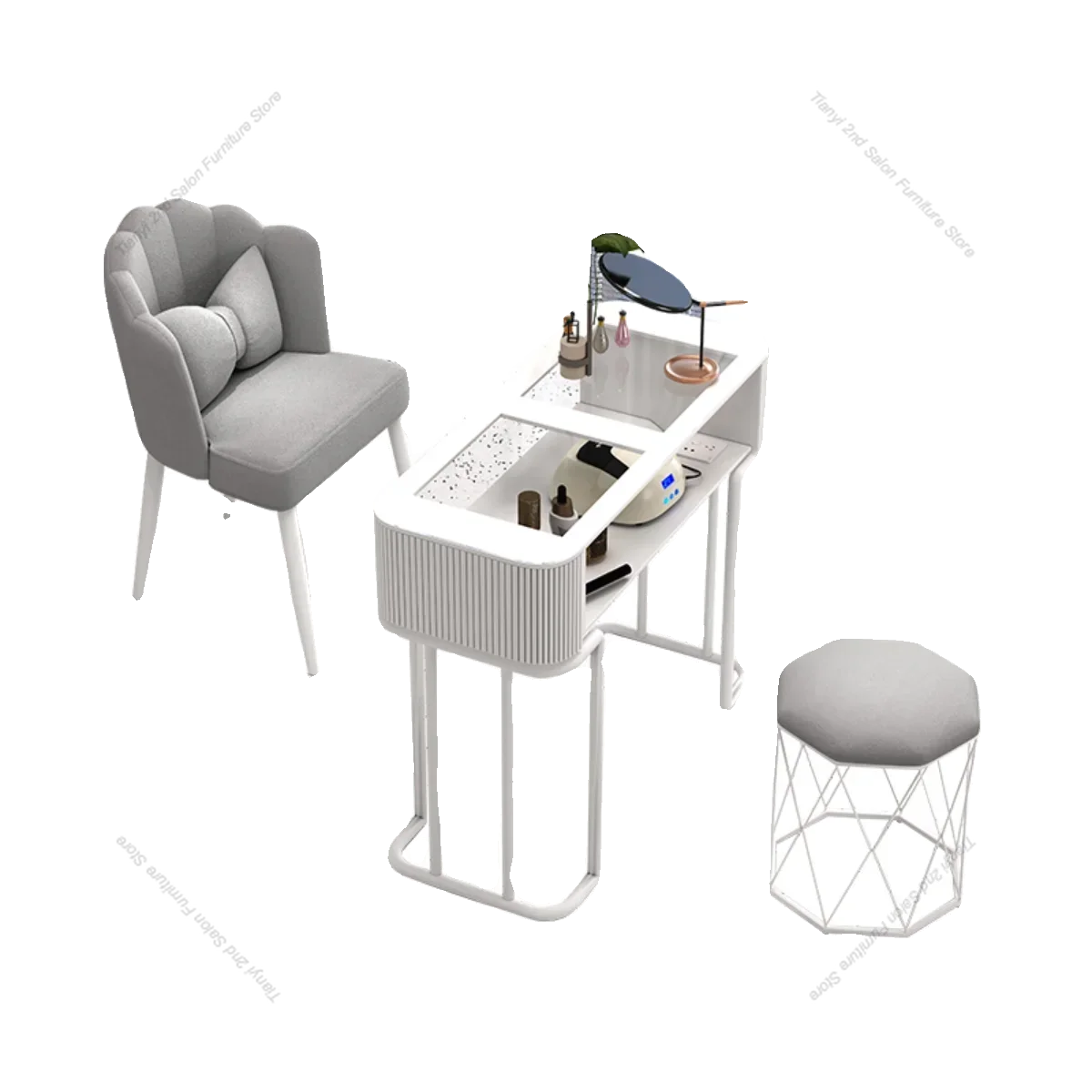 Dressing Nordic Manicure Table Glass Tabletop Modern Nail Artist Nail Tables Storage Simple Salon Furniture Mesa Manicure