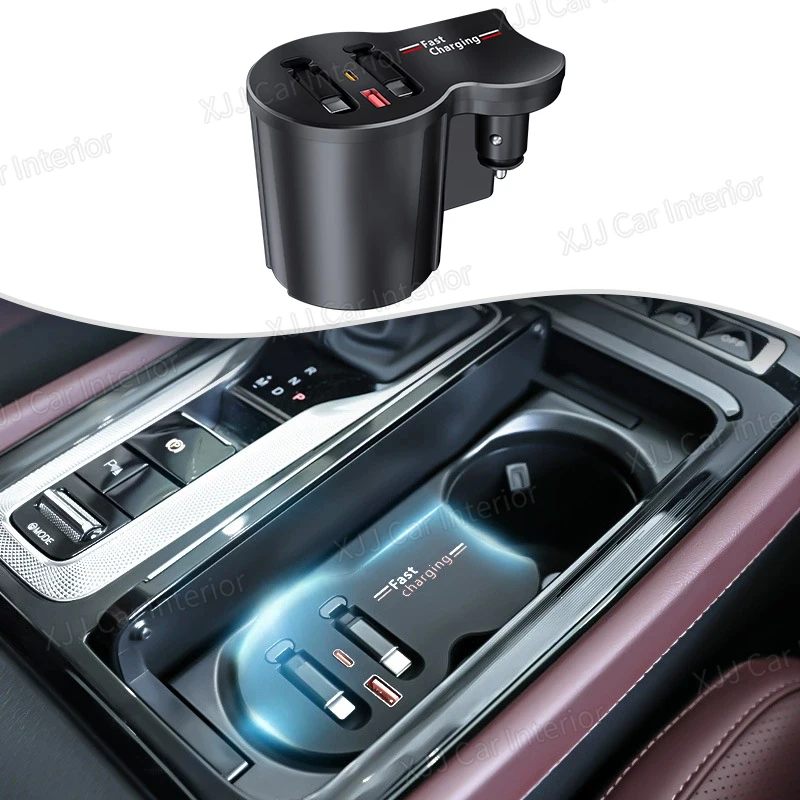 

for HongQi H5/H6 2023-2025 Center Control USB Shunt Hub Docking Station Super Fast Charger Extender Car Modification Accessories