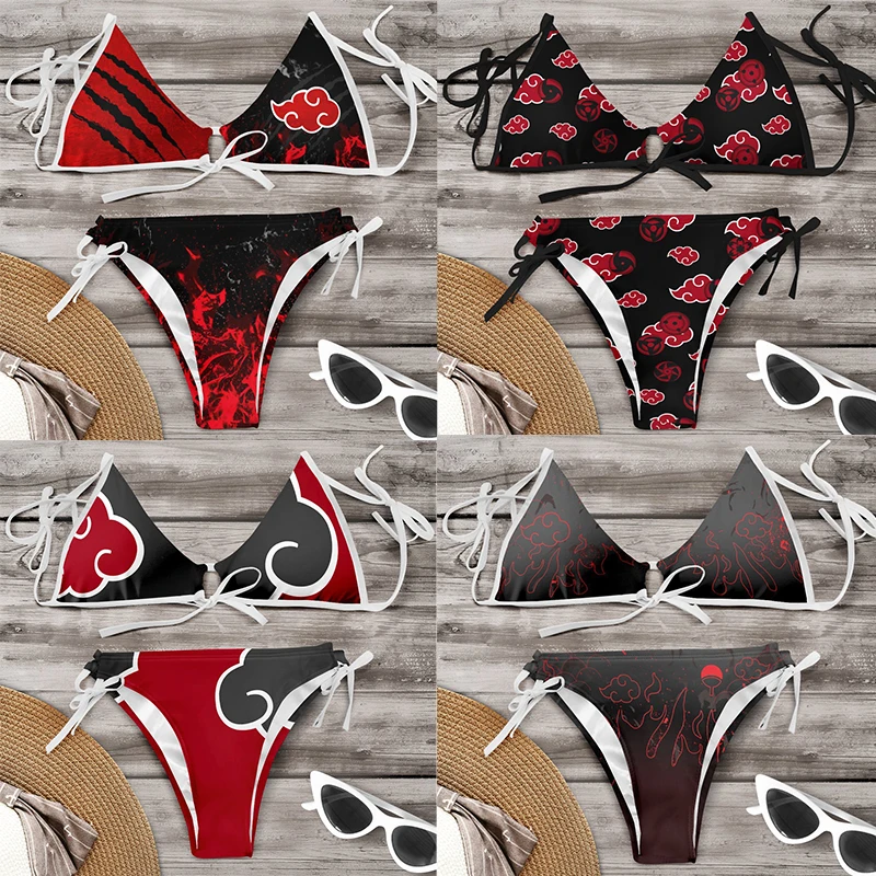 Naruto Sexy Anime-Figur Cosplay-Kostüm Badeanzug Bikini Strand Anime Cartoon Sommer-Set als Personalisiertes Geschenk für die Freundin