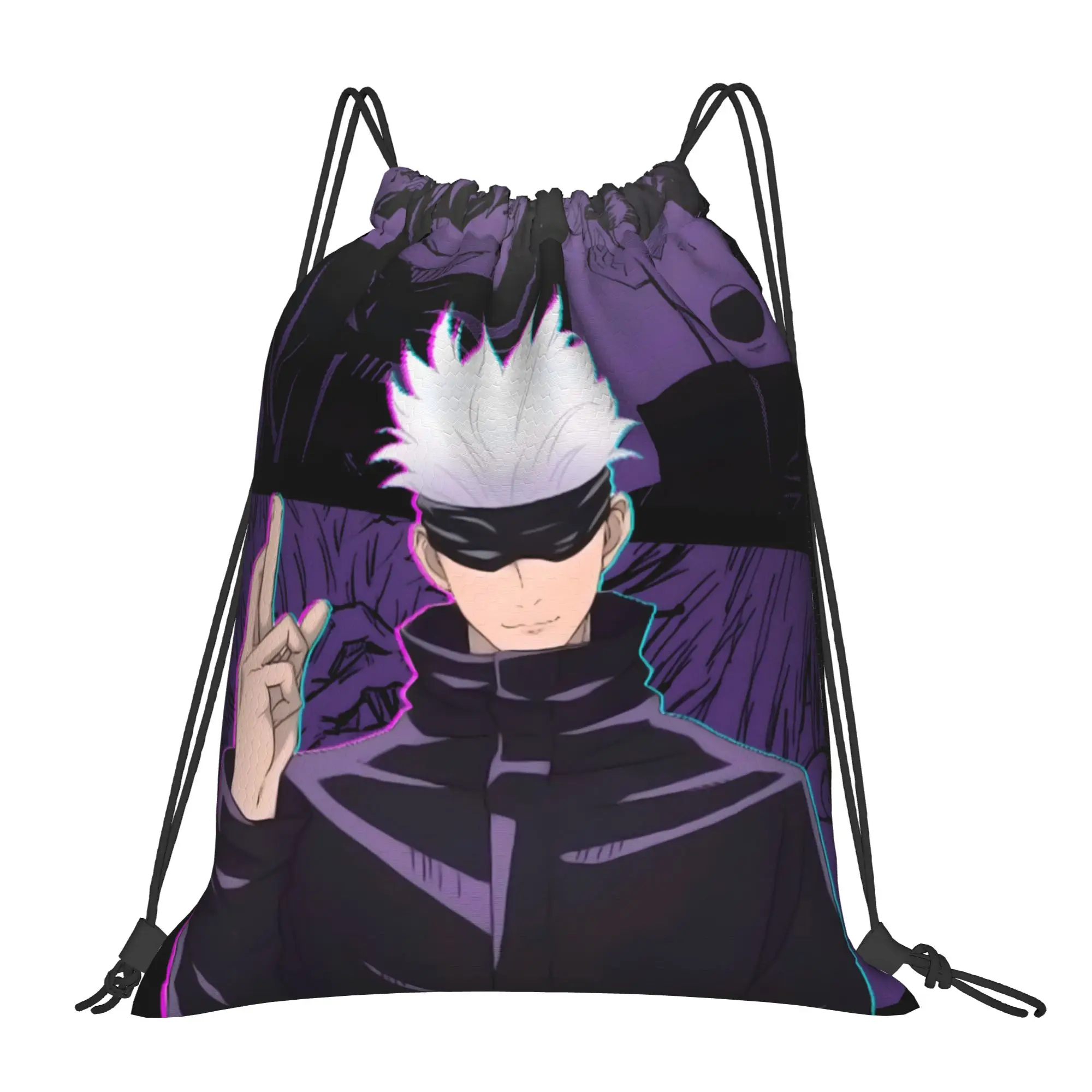 1 pc Satoru Gojo Anime Manage Jujutsu Kaisen Portable Shopping Drawstring Bags Storage Backpacks