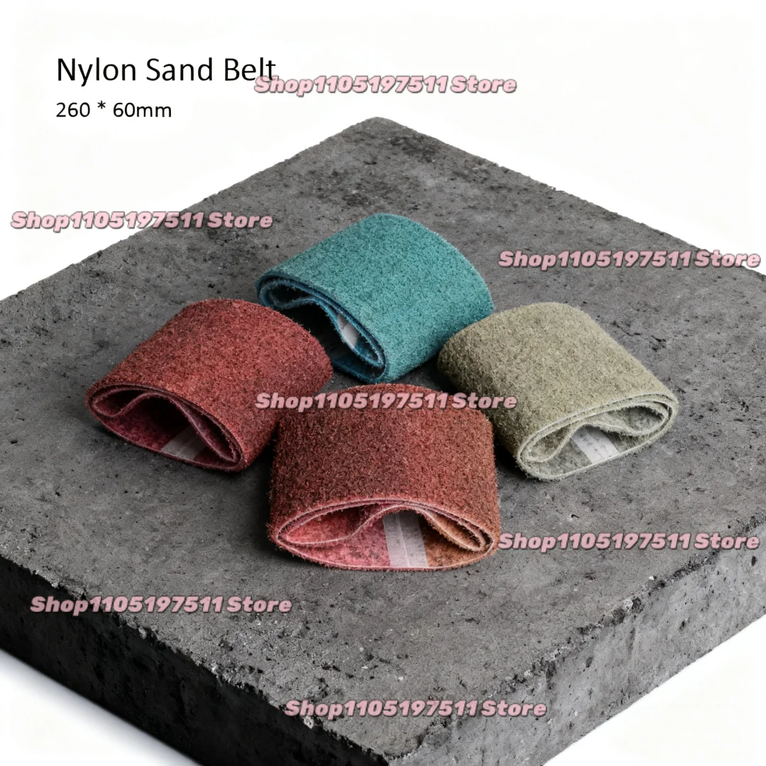 1pcs Nylon Sand Belt 260x60mm Stainless Steel Metal Wire Drawing Polishing Grinding Belt Anti Tensile Circular Sand Belt