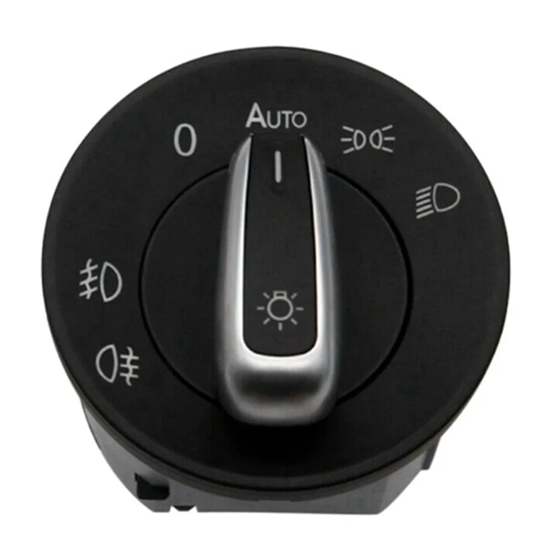 Car Chrome Fog Lamp Headling Knob Switch for Skoda Octavia 2007-2016 1ZD941431B