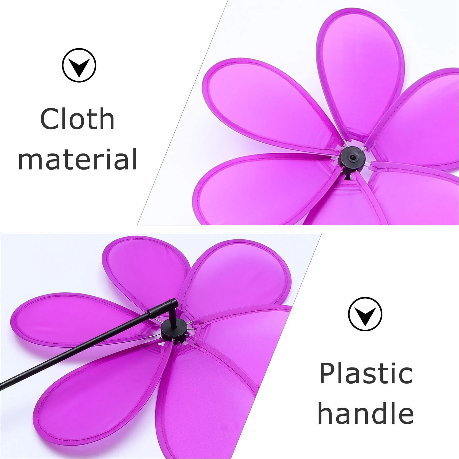 

5Pcs Long Lasting Cloth Pinwheels Kids Gifts Garden Party Decorations Lawn Spinners Windmill Patio Ornaments