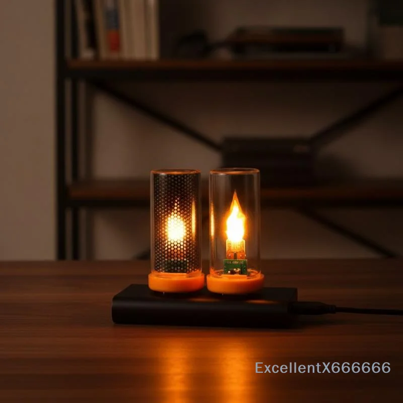 Blow Control Flashing Candle Light LED USB Flame Filament Frosted Clear Glass Night Light for Car Home Room Laptop PC Decoratio