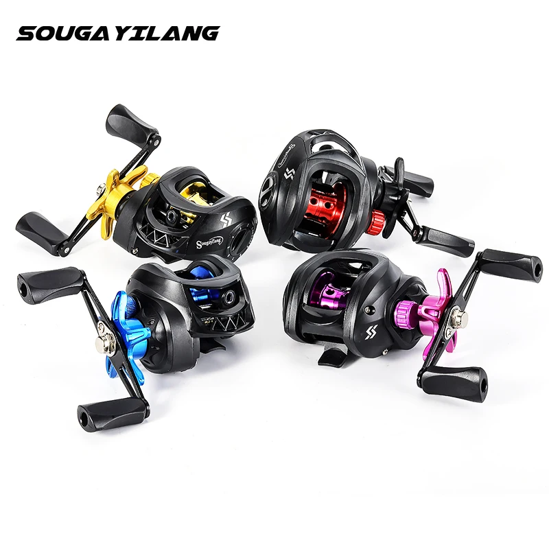 Sougayilang New Baitcasting Fishing Reel 7.2:1 High Speed Gear Ratio Max Drag 8kg Casting Reel for Trout Pike Bass Fishing Pesca