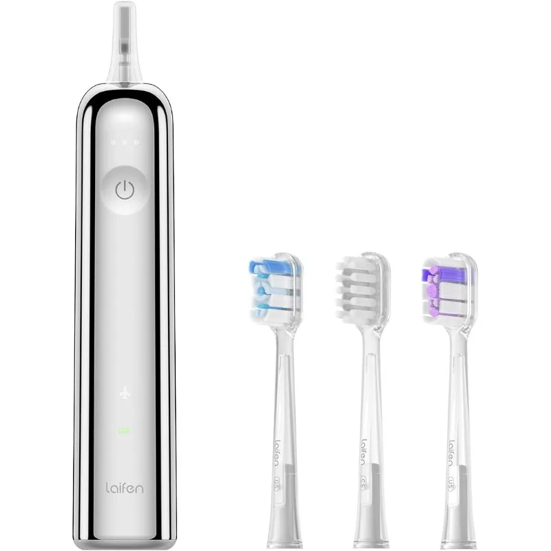 Laifen-cepillo de dientes eléctrico de onda para adultos, oscilación y vibración, cepillo de dientes eléctrico sónico con 3 cabezales, IPX7