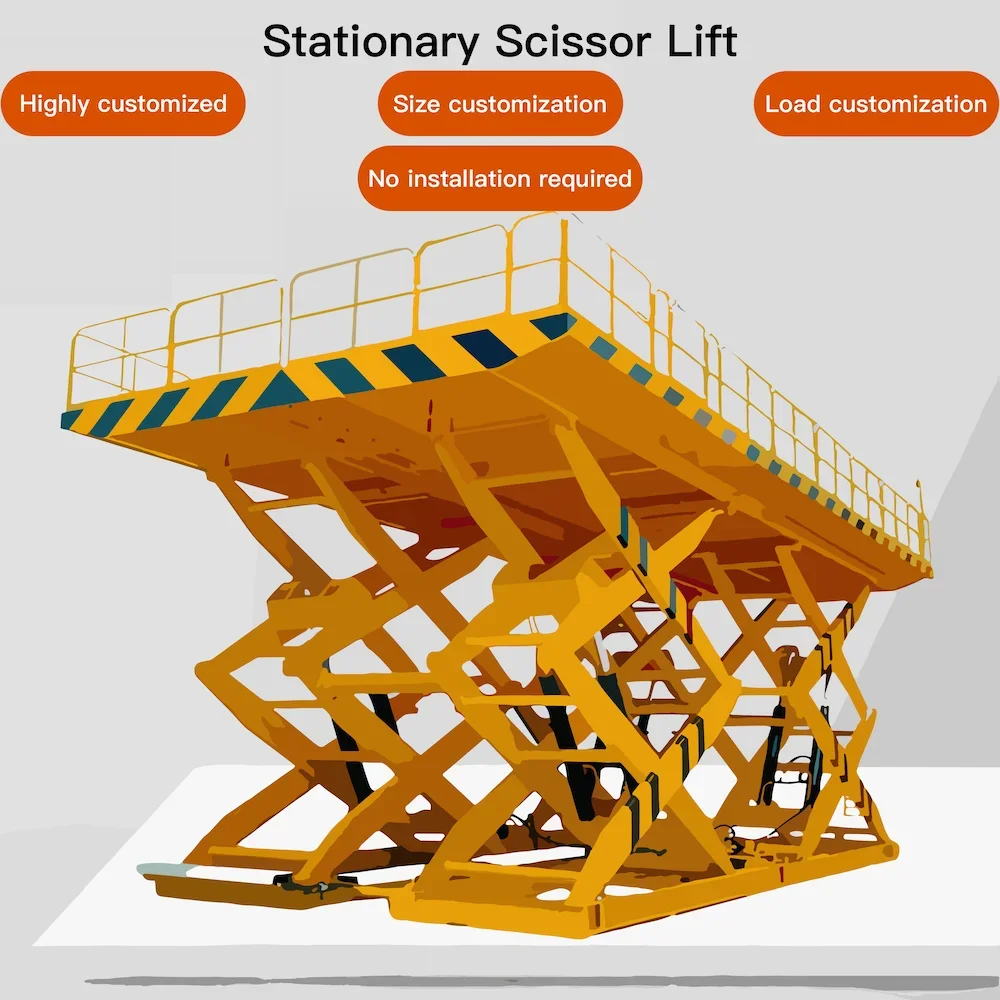 Heavy Duty Automatic Fixed Vertical Hydraulic Scissor Lift Platform High Quality Lift Platform Electric Lift Platform Table