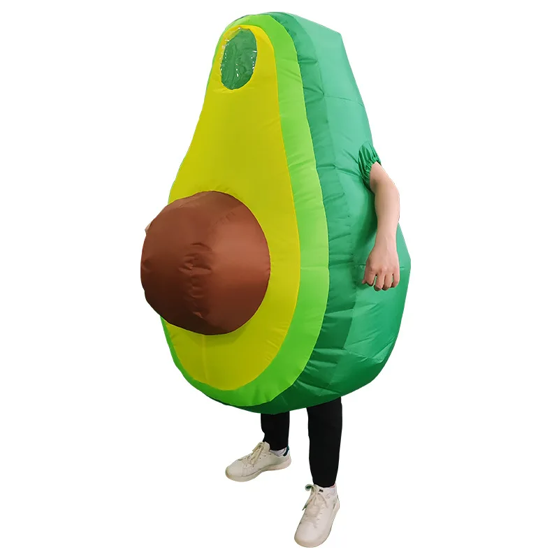 Avocado Inflatable Costumes Cartoon Blow Up Clothes Halloween Party Cosplay Costume Funny Performance Props view 3