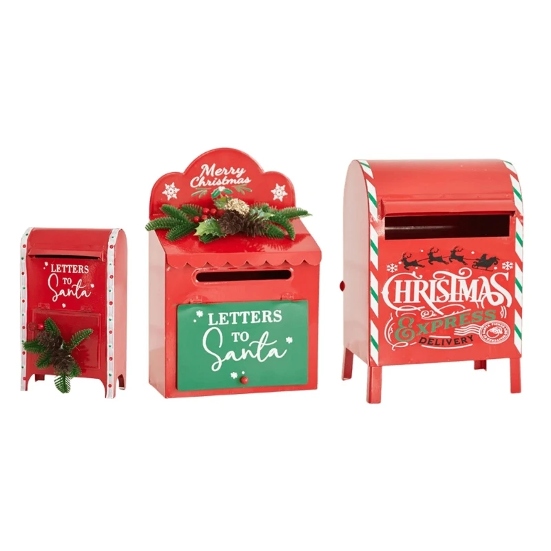 Red Christmas Mailbox Decoration for Seasonal Counter Displays