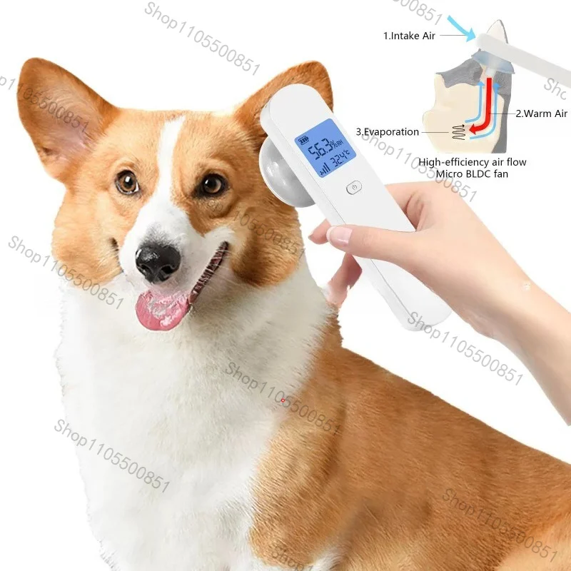 Dry Ear Treasure/Ear Dryer/Pet Ear Intelligent Temperature and Humidity Detector Warm Air Canal Dryer