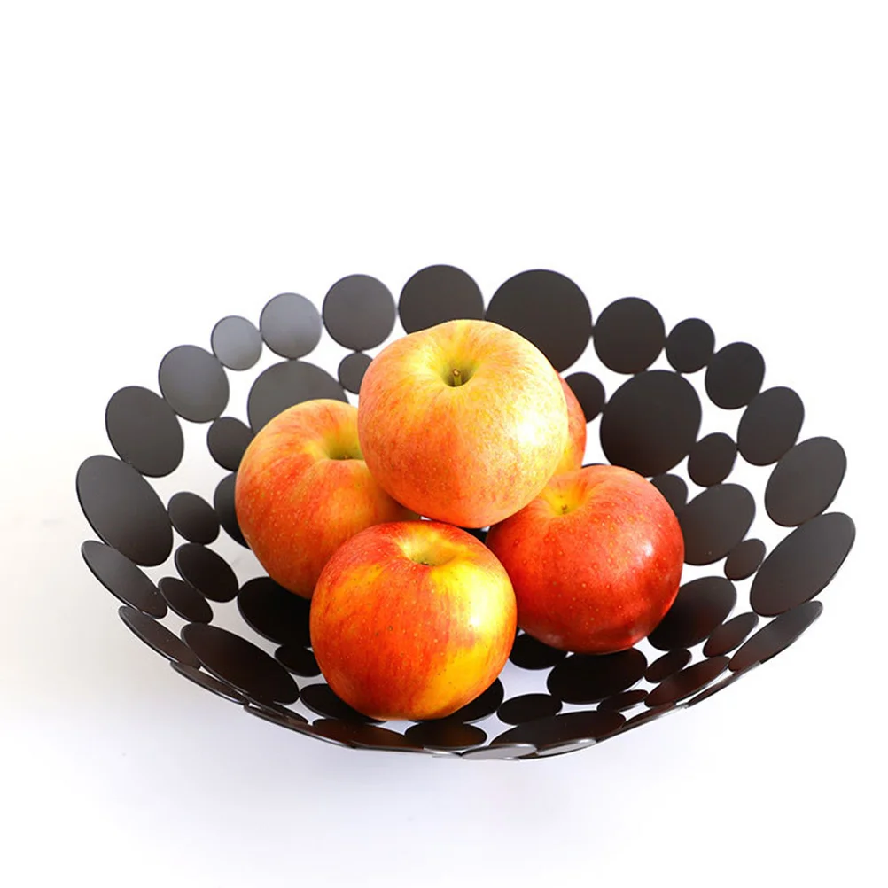 

Iron Fruit Basket Hollow Petals Shaped Gold Plated Rustproof Bowl For Kitchen Storage Vegetables Bread Pastries Home Hotel