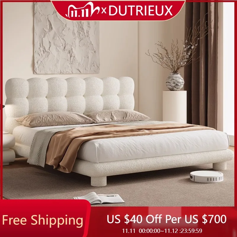 

Design Confortable Bed Princess Fashionable American Style Simple Bed Apartment Master Bedroom Cama De Casal Bedroom Furniture