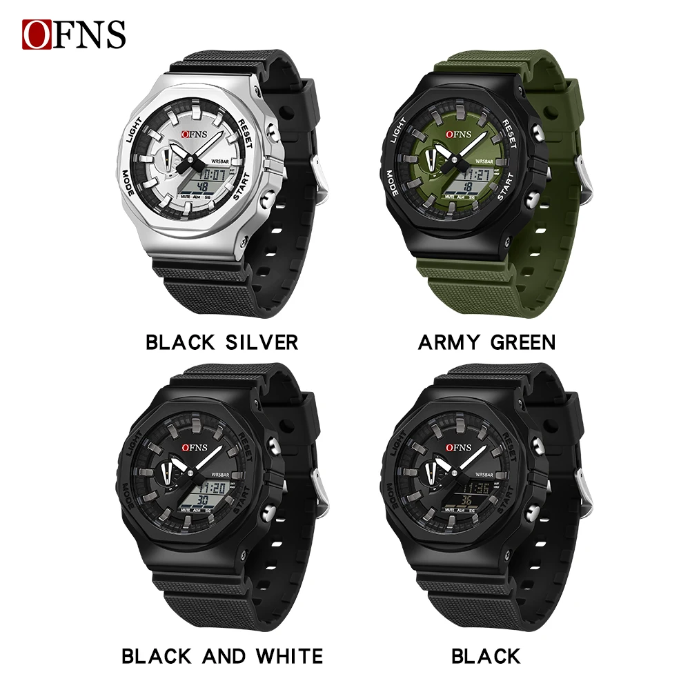 OFNS G style Fashion Digital Wristwatches Timer Luminous Sports Watch Waterproof Military Men\'s Quartz Clock Relogio Masculino