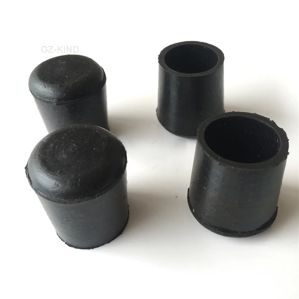 Cápsulas protectoras de extremo de tubo de sujeción para mesa de pie de silla de goma negra, 10, 12, 15, 2/8mm, 16,45 unidades