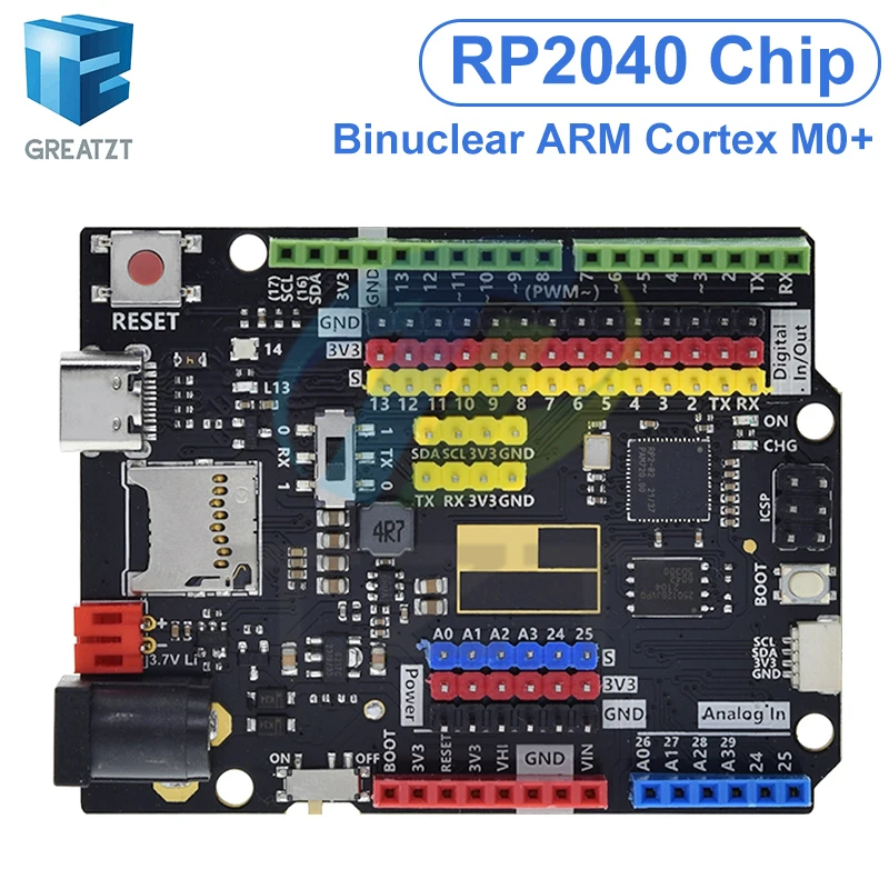 1/2/4PCS Raspberry PI UNO RP2040 Development Board Type-C USB 16MB Programming Learning Controller Core board For Arduino