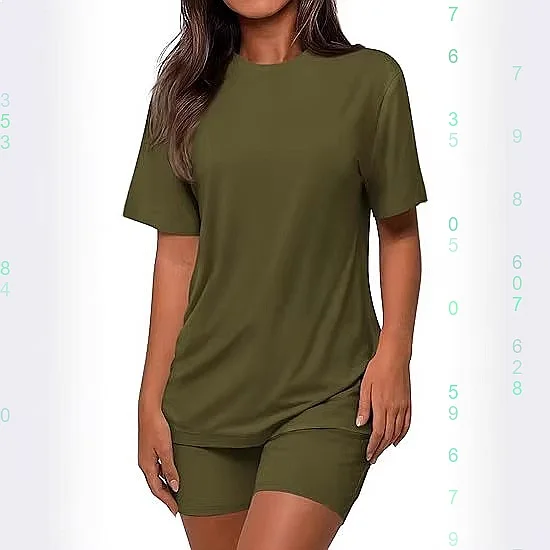 

Women's Sportswear Set T Shirt Shorts Casual Lounge Wear