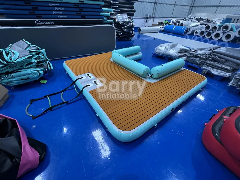 Inflatable Floating Platform Swimming Water Island Jet Ski Dock Mat Dwf Material For Sale