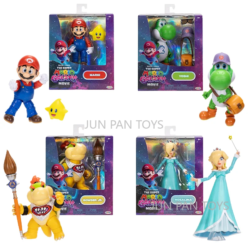 Original The Super Mario Galaxy Film 5 Zoll Actionfigur Rosalina Yoshi Bowser Jr. Figurenzubehör Sammlerstück Kindergeschenk Spielzeug