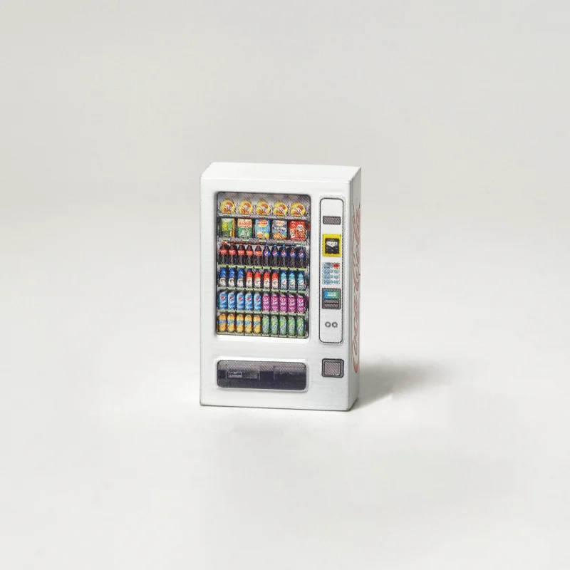 

2025 New 1/64 Scale Coke Vending Machine Miniature Garage Scene Model DIY Handmade Painting with Collectibles Toy Ornaments
