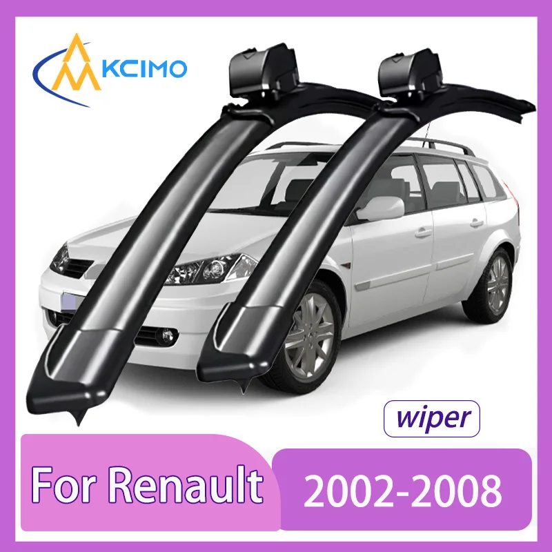

For Renault Megane X84 BM0/1, CM0/1 2002-2008 Front Windshield Wiper Blades 2pcs Slient Rain Windscreen Window Accessories