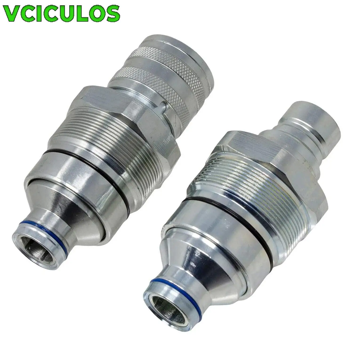 

2Pcs Flat Face Hydraulic Coupler Fit For John Deere Bobcat 753 AT406474 AT406475 Engine Car Accessories Parts Replacement