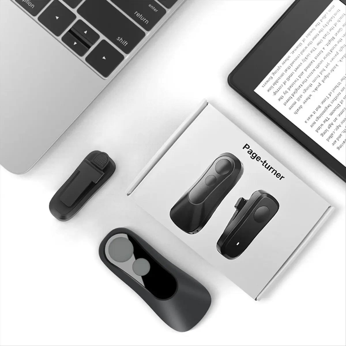 N86R Wireless Page Turner Remote Control E-Book Page Turner Clicker for Ereaders Tablet Camera