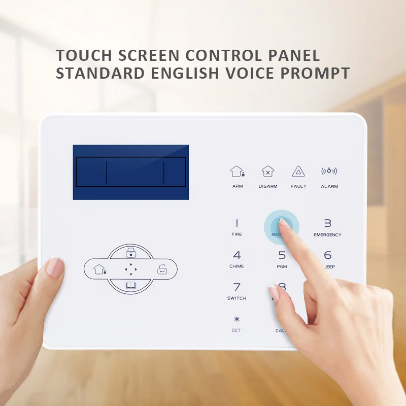 Focus ST-IIIB GSM PSTN 4G Alarm Host 433MHz 868MHz 110dB Sound Touchscreen French English Voice  Wireless PIR Sensor Door Sensor