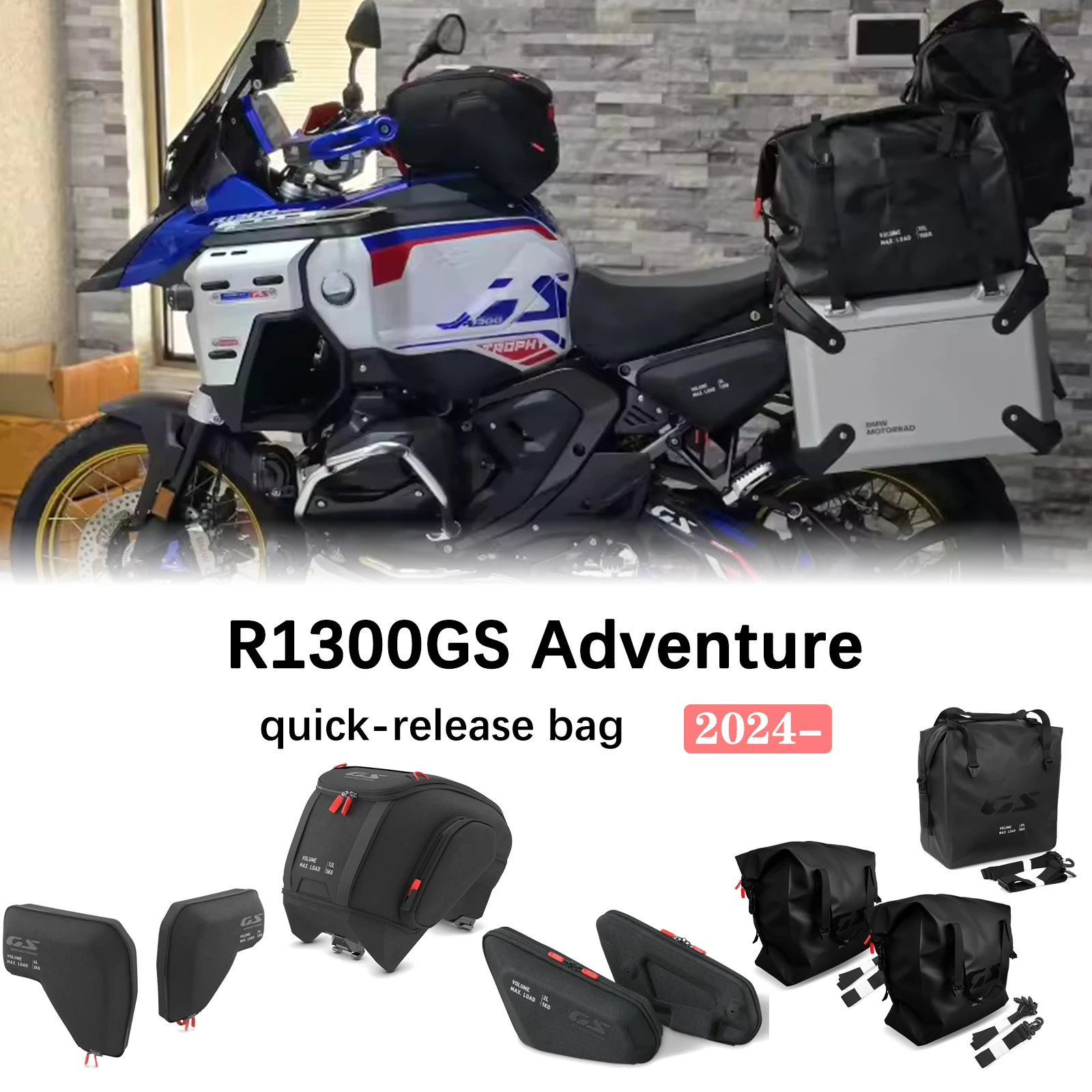 Nowa Czarna Wewnętrzna Torba Boczna Kufru Motocyklowego Do R1300GS ADVENTURE R 1300 GS Adventure 1300GSA Wkładka do Sakwy