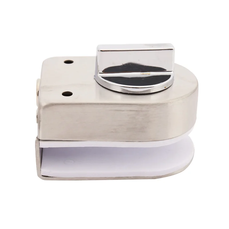 

4X стеклянный замок с защелкой для раздвижной двери, неотвержденный замок для стеклянной двери из нержавеющей стали для душевой комнаты, аксессуары для ванной комнаты-B61B