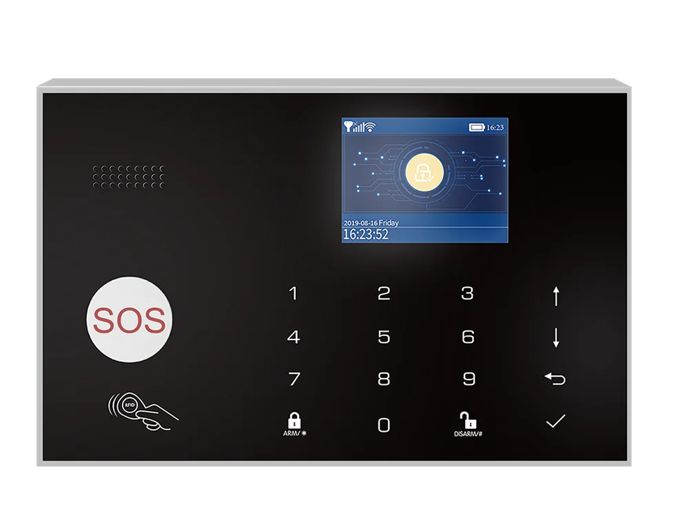 Tuya APP Remote Control With Keyboard WIFI +4G/GSM  Alarm System Home Security Alarm Sensor PIR Detector Door Contact SOS Button