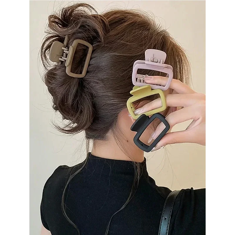 2026 Fashion Women\'s Square Lightweight Hair Claw Clip Fashionable Elegant Hair Accessory Clip Suitable Hair Styling Makeup