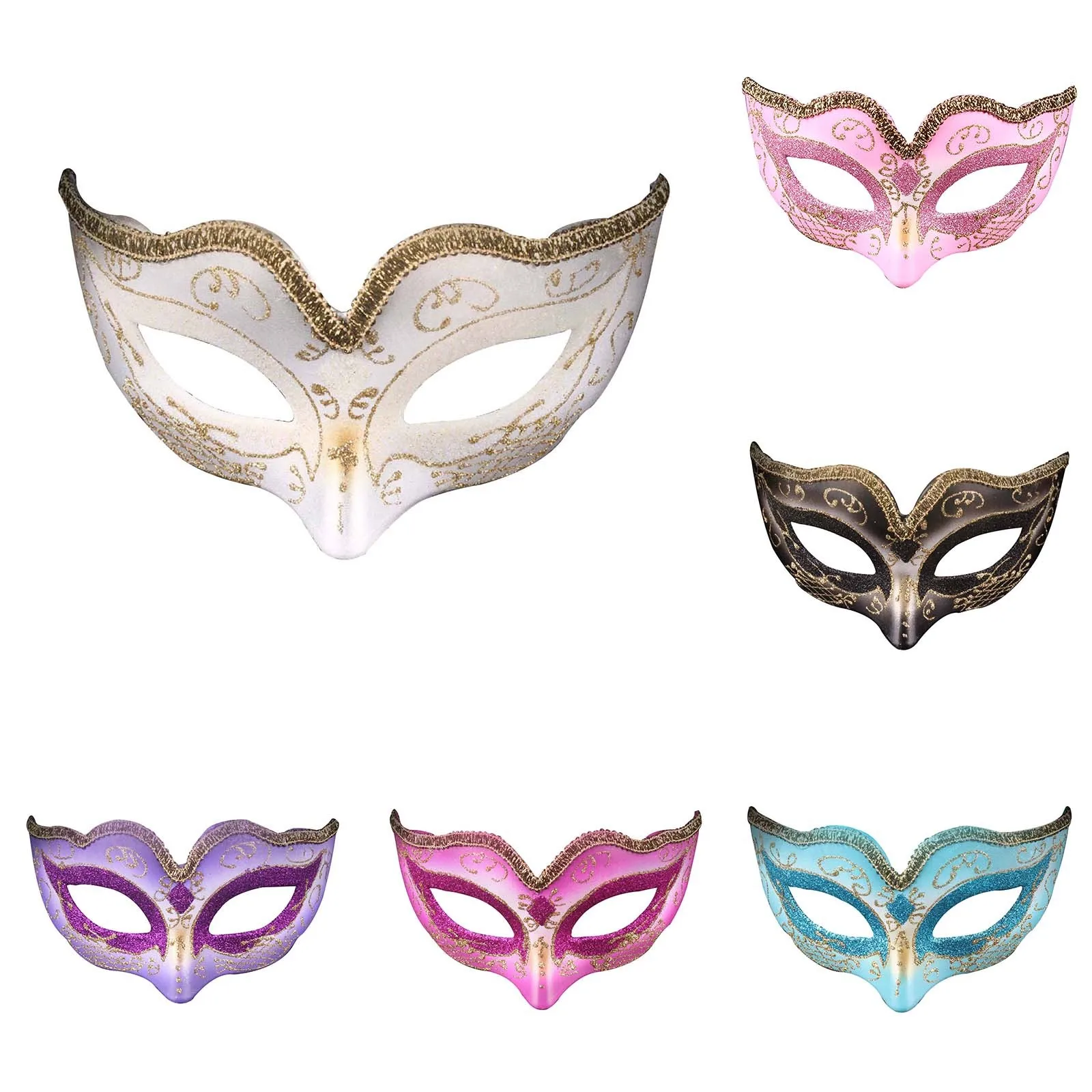 

Christmas Creative Painted Half Face Crown Beauty Mask Lace Edge Jazz Mask Halloween Party Mask Prop Masquerade Party mask