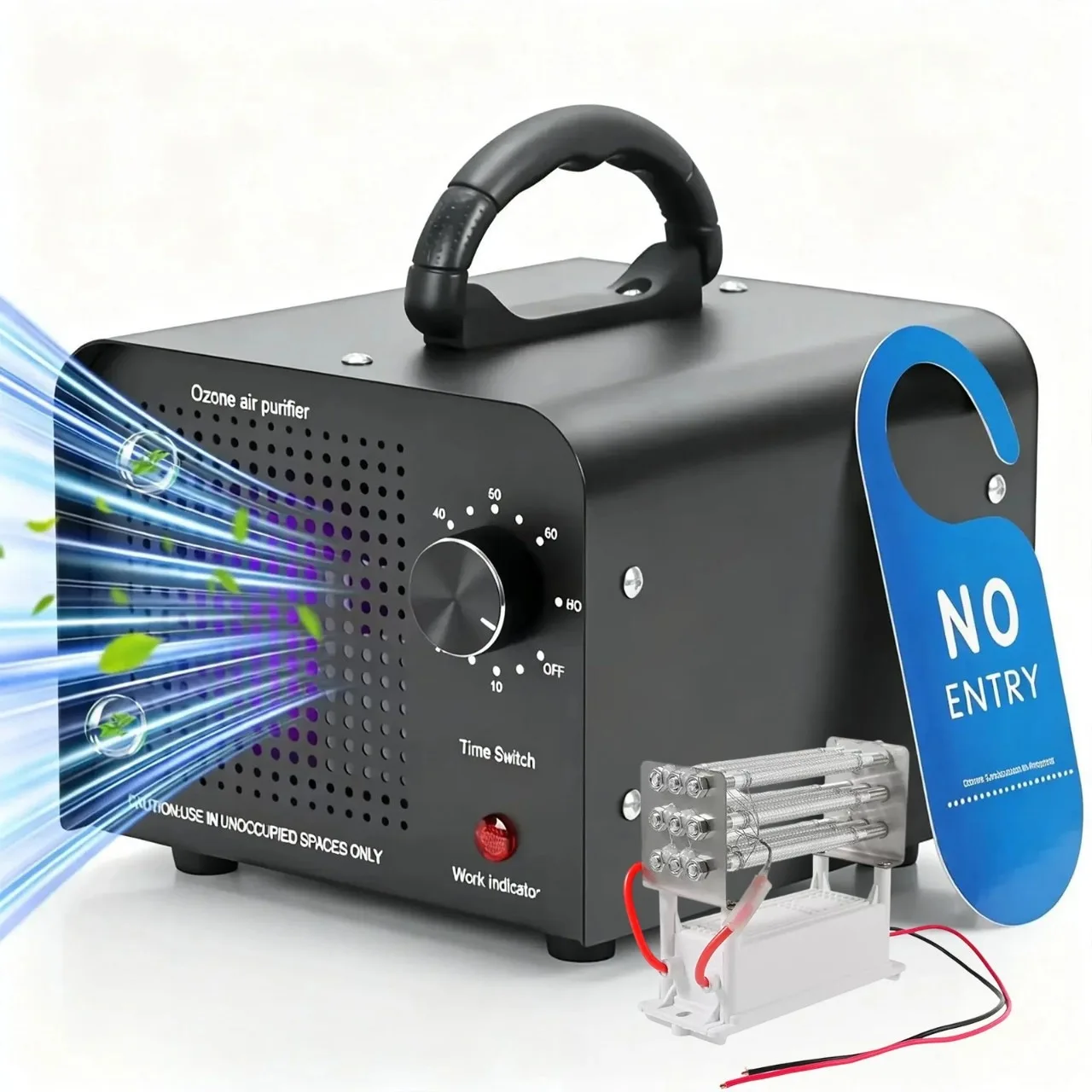 60gQuartz Tube Ozone Disinfector, Sterilization, Air Purification and Formaldehyde Removal Ozone Generator for Farms