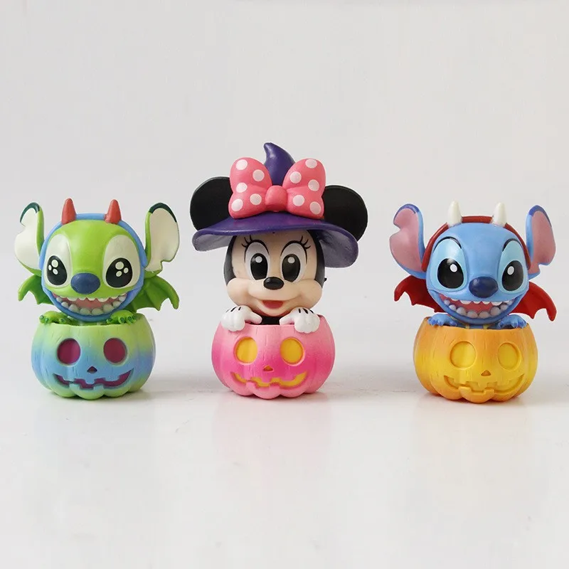 Halloween Cosplay Pompoenversie Mickey Mouse Blind Box, Modespel, Mini Omliggende Figuur, Kerst Desktop Cadeau Speelgoed