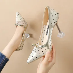 Pop Pop Clear Heels For Women Sweet Elegant Dress Shoes Womens Fetish High Heels Sexy Fashion Summer Shoes Woman Heels Nice