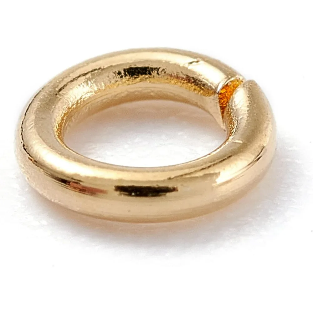 50 pc 304 Stainless Steel Jump Rings Open Jump Rings Real 18K Gold 18 Gauge 5x1.0mm Inner Diameter: 3mm