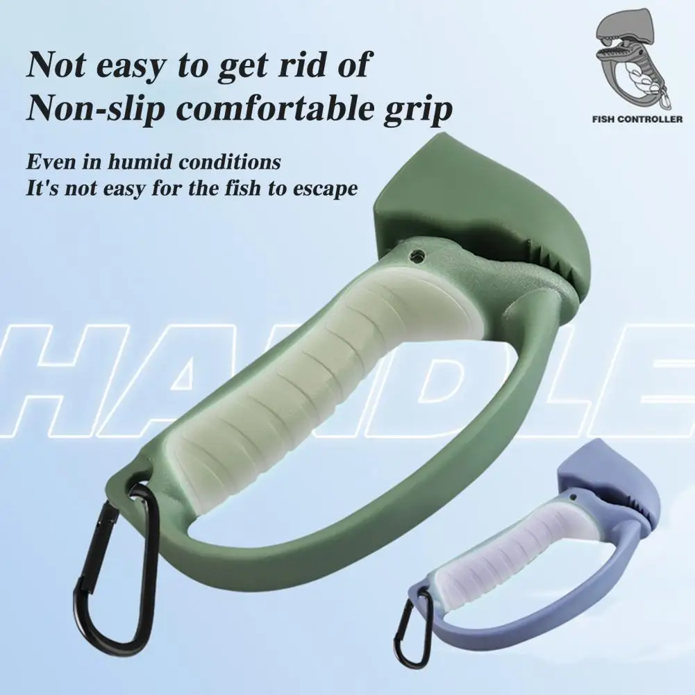 

Escape-proof Fish Lip Gripper Lightweight Fish Lip Gripper with Carabiner Anti-slip Handle for Easy for Catching for Anglers