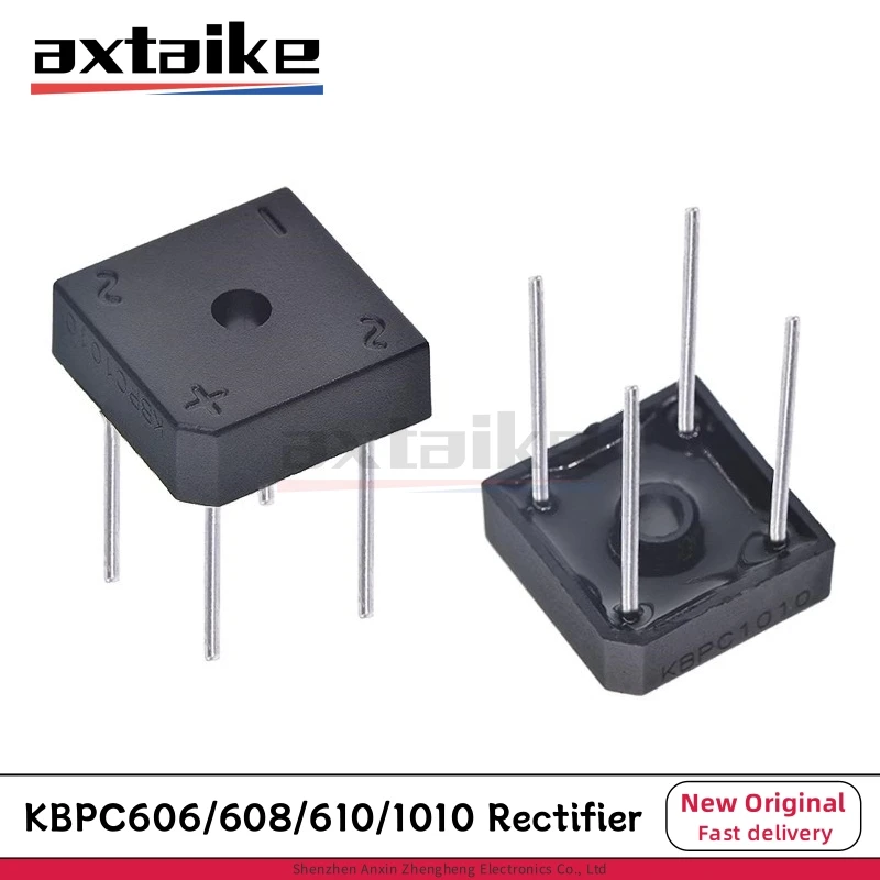 10PCS KBPC606 KBPC608 KBPC610 KBPC1010 6A 10A 1000V 1KV 600V 800V DIP 4Pin Diode Square Bridge Rectifier