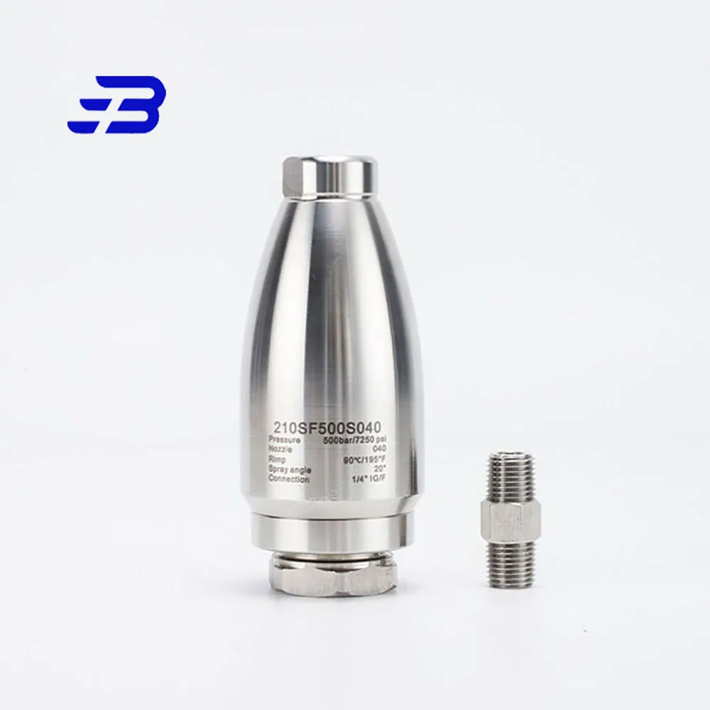 500 Bar 7350Psi Ultra High Pressure Stainless Steel Turbo Nozzle 360 Rotating Nozzle for Pressure Washer