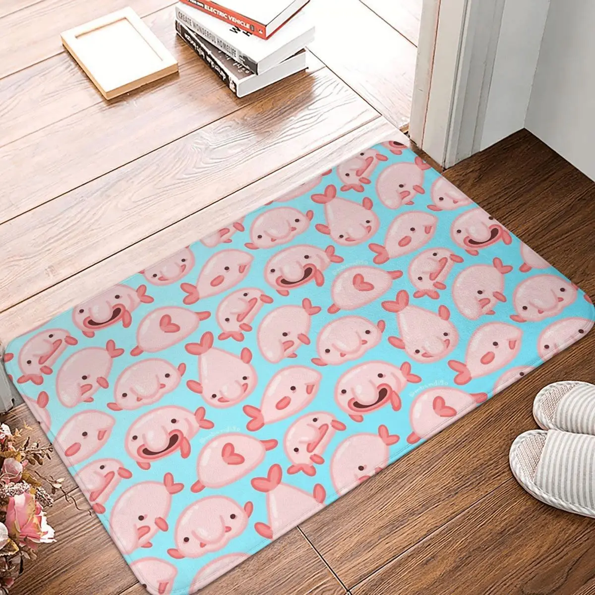 Blobfish Pattern Anti-slip Doormat Floor Mat Water oil proof Carpet Rug for Kitchen Entrance Home Balcony Footpad Mats