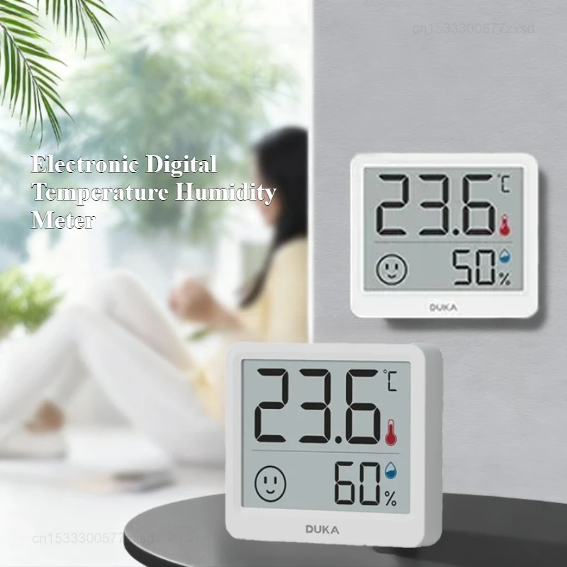 Youpin DUKA  New Digital Home Indoor Temperature Humidity Meter LCD Digital Thermometer Hygrometer Sensor Gauge Weather Station
