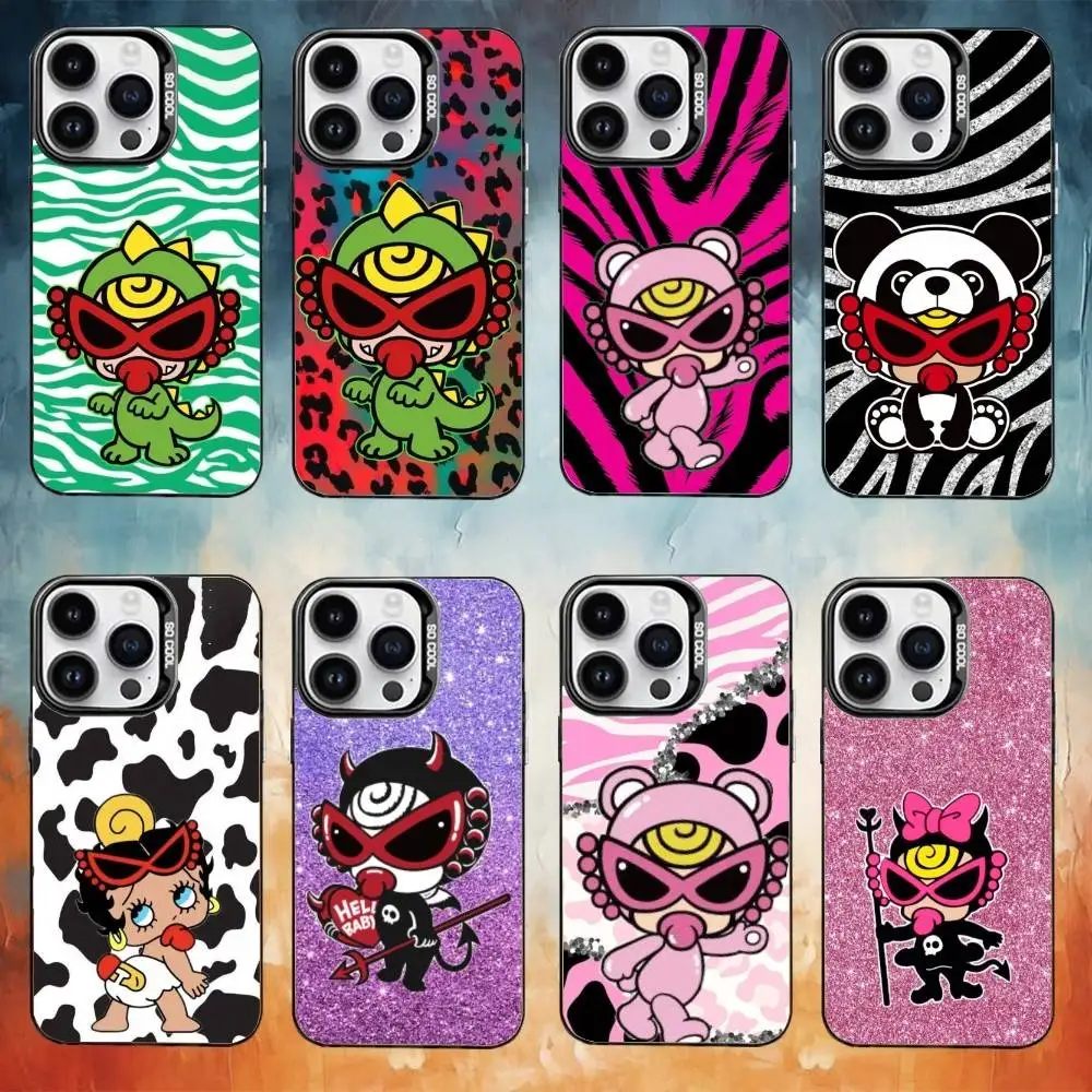 

H-Hysteric M-Mini Phone Case For iPhone17,16,15,14,13,12,11 Plus,Pro Max Black Candy Matte Shockproof Cover