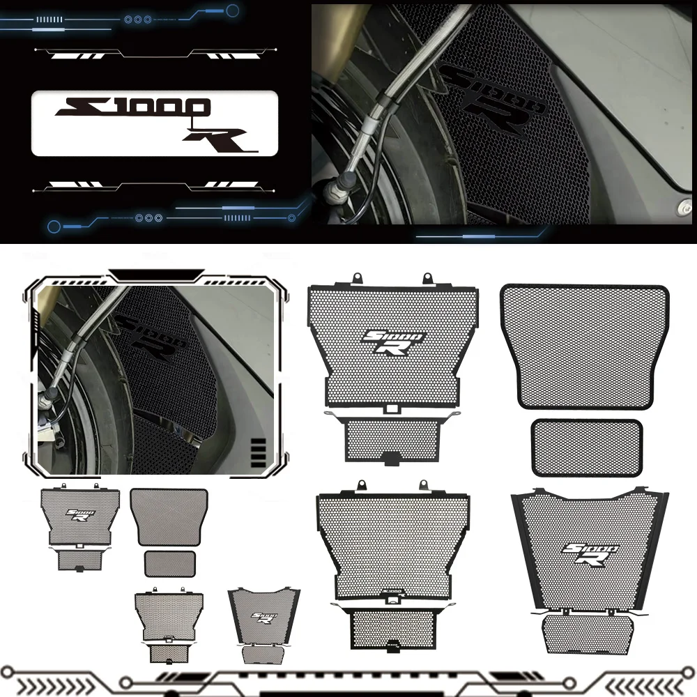 

S 1000 XR Motorcycles For BMW S1000XR Radiator Grille Guard Cover Oil & Water Cooler Grill Protector 2015 2016 2017 2018 2019