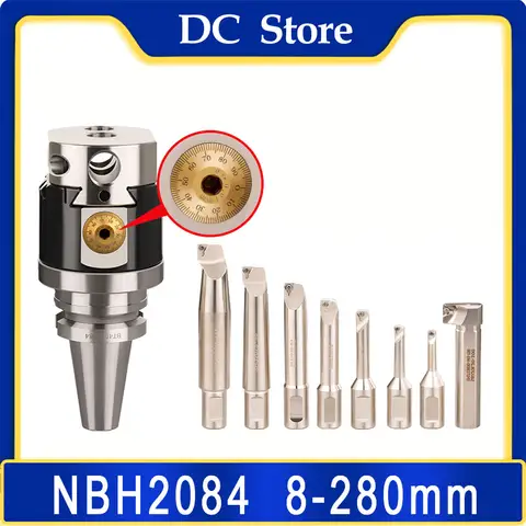 1 Set BT30 BT40 BT50 NT30 NT40 NT50 SK30 SK40 SK50 MT3 MT4 MT5 R8 NBH2084 Boring head set 8PCS Boring rod For Fine Boring Lathe