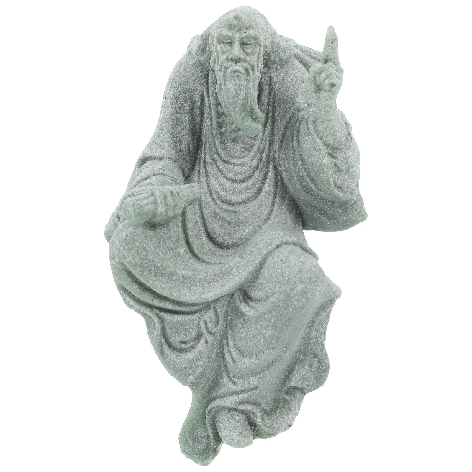 

Zen Garden Buddha Sculpture Chinese Style Stone Miniature for Bonsai Micro Landscape Desktop Aquarium Decor Good Luck