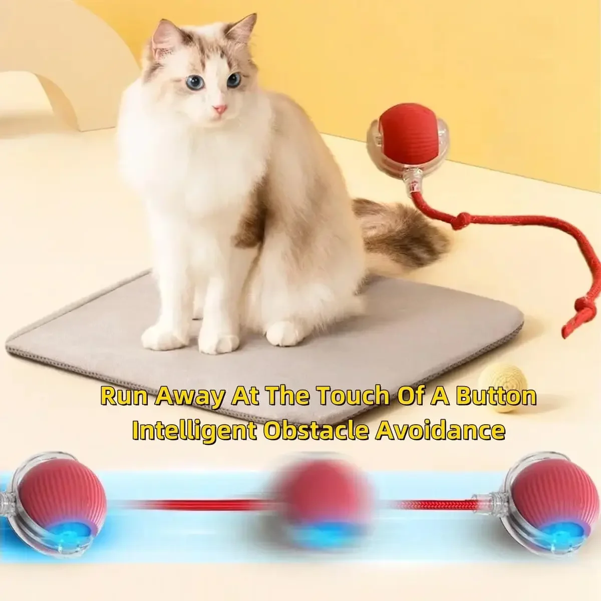 Interactive Cat Toys Ball Electric Cat Ball Toys Automatic Rolling Ball Rechargeable Automatic Power Cat  Moving Pet Supplies