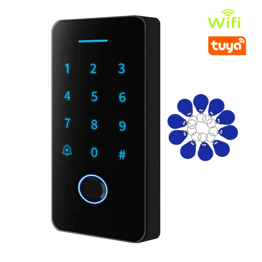 

Tuya wifi optional ABS case Door gate access system Outdoor IP68 Waterproof Fingerprint Access Control Keypad RFID Keyboard