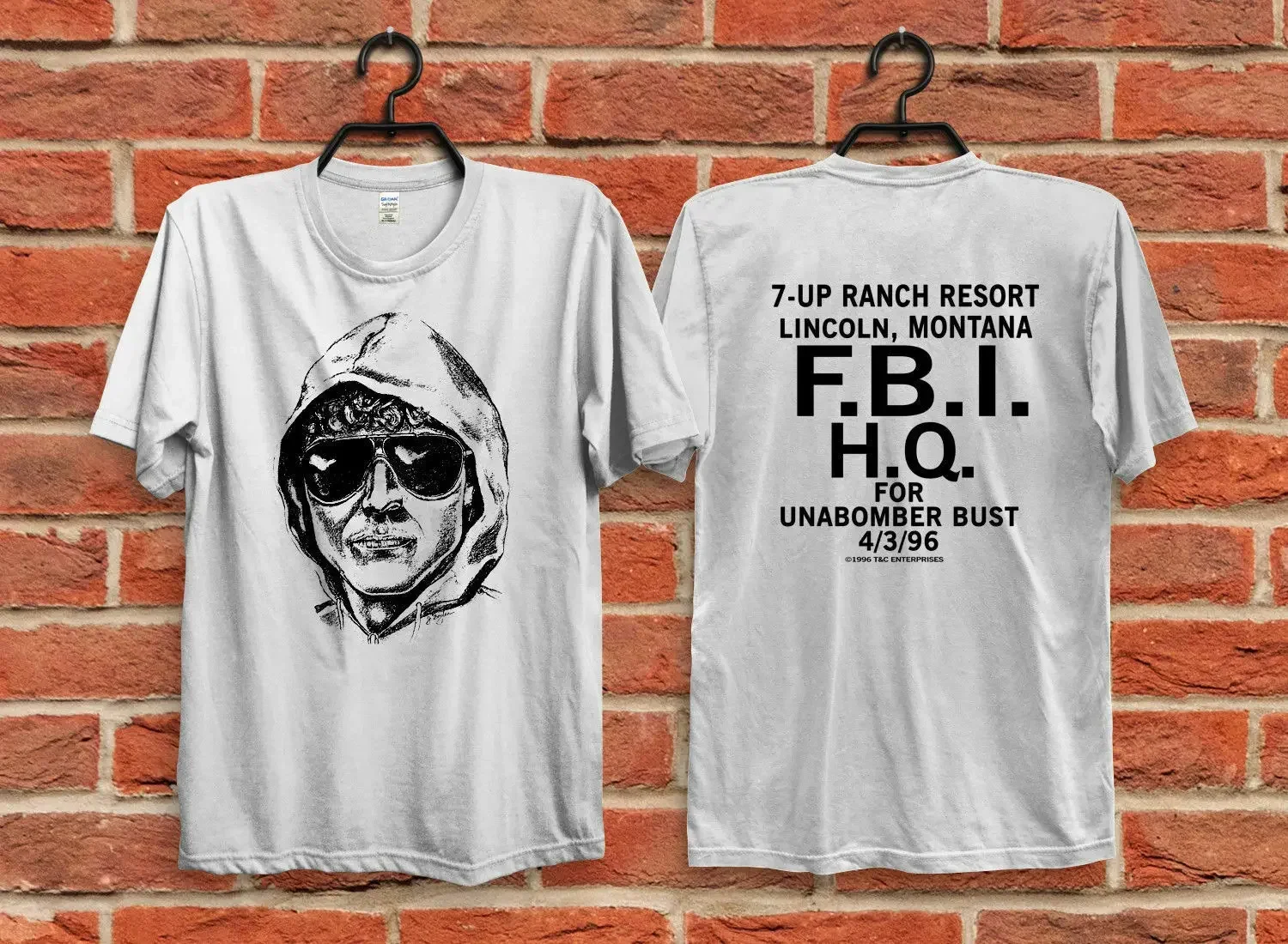 Fashion The Unabomber 7-Up Ranch Resort Lincoln Montana T-Shirt New