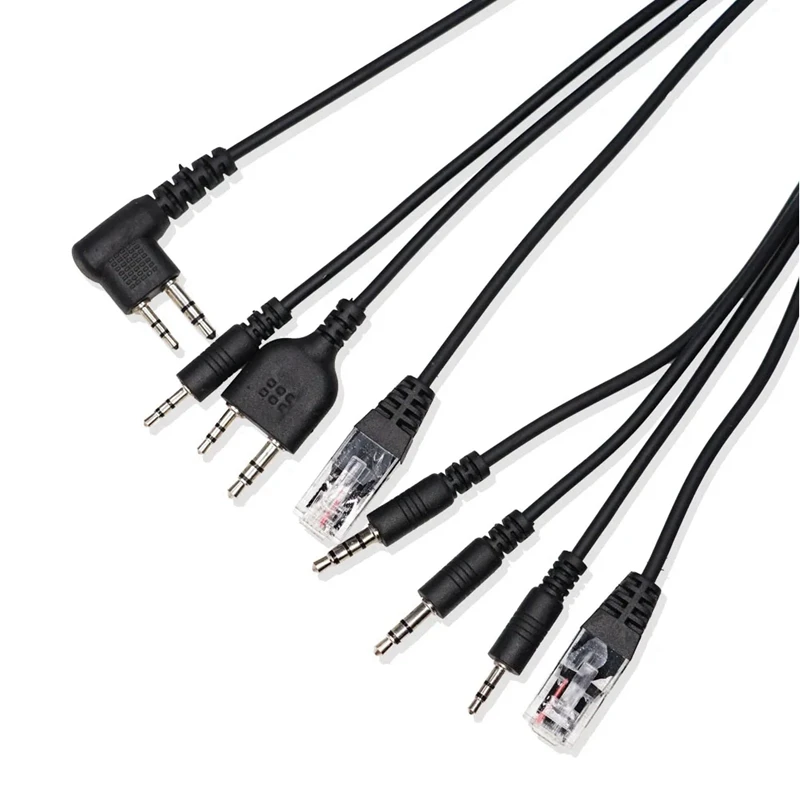 8 In 1 USB Programming Cable For Baofeng Kenwood AXU4100 Yaesu Icom Walkie Talkie Radio Car Radio CD Software