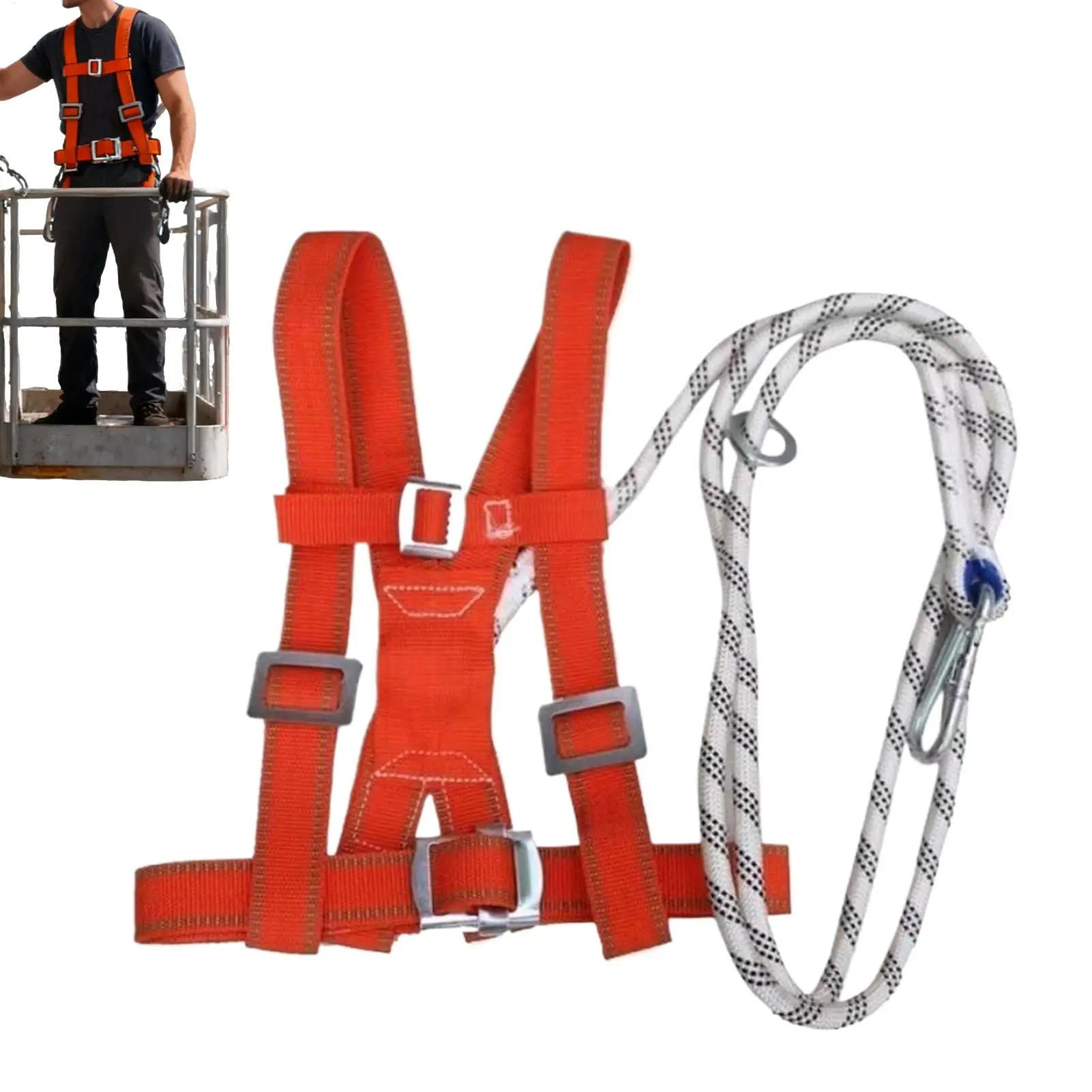 Sicherheitsgurt für Bauarbeiten Stoßdämpfender Verstellbarer Baustellen-Körpergurt für Männer Anfänger Profis Fensterreparatur